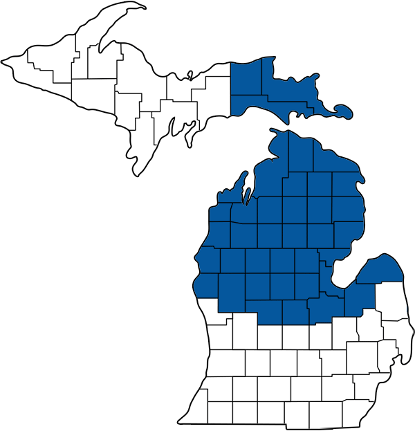 Kinetico Northerm Michigan Coverage Map